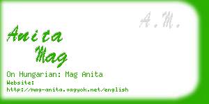 anita mag business card